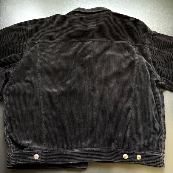 Vintage Y2k Bugle Boy 2 Piece Set Corduroy Baggy Pleaded Mens‎ Large Black 32 W - Picture 13 of 13